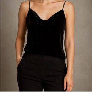 NWT Banana Republic Elegant Black Velvet Cami Top Size Small